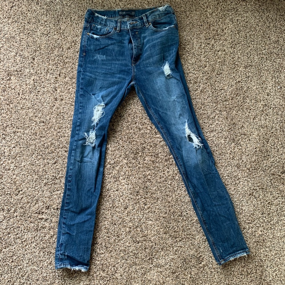 Zara Trafaluc Destroyed Denim